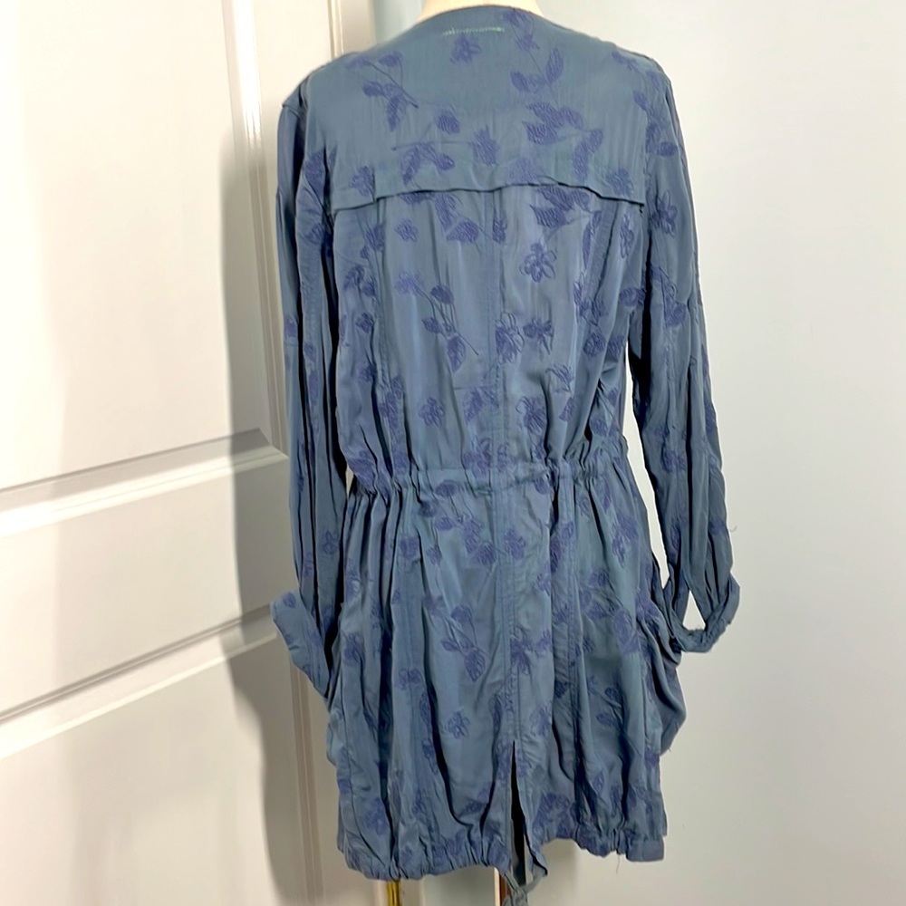 Anthropologie Hei Hei Blue Melita Draped Floral Jacket Duster size XS - Picture 6 of 7